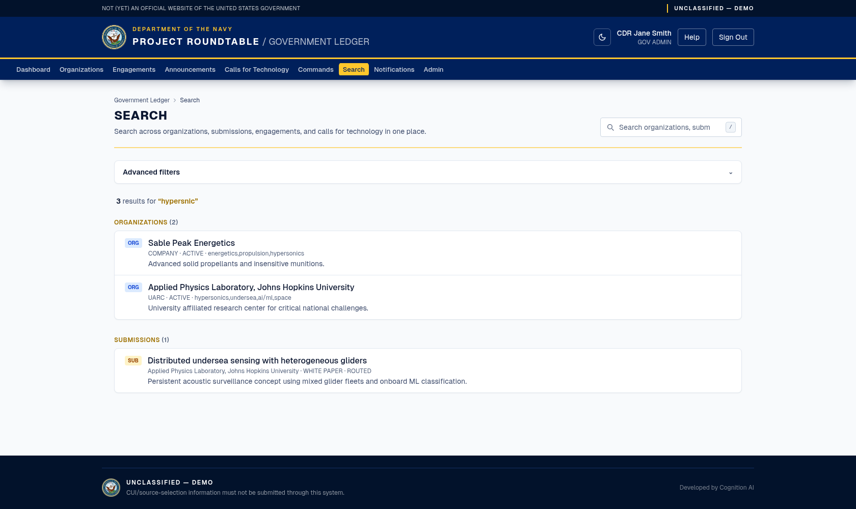 Government search